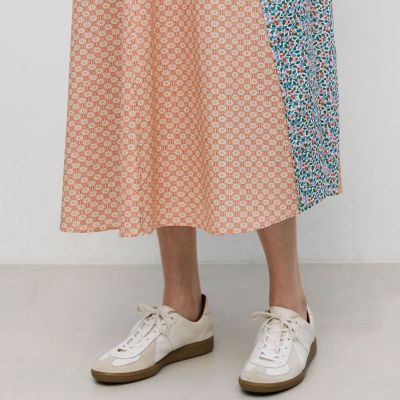 コットンリバティプリント　ロングワンピース