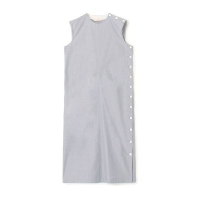 ＜maison TOMORROWLAND＞【予約商品５月下旬以降順次お届け】ヘアライン　サイドボタンワンピース