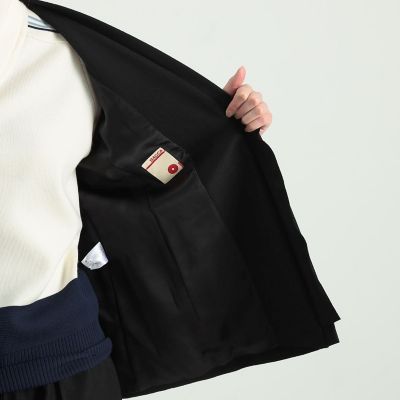 ウールサキソニー　ノーカラージャケット