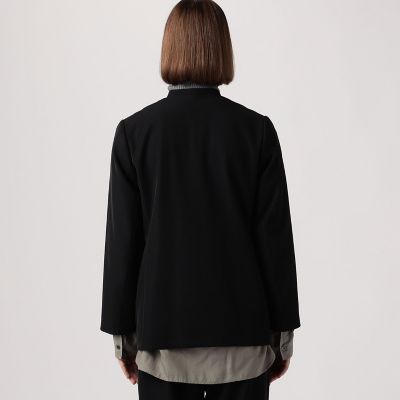 FOXEYレーヨンポリ ノーカラージャケット38 FOXEYレーヨンポリ ノーカラージャケット38 FOXEYレーヨンポリ 春夏