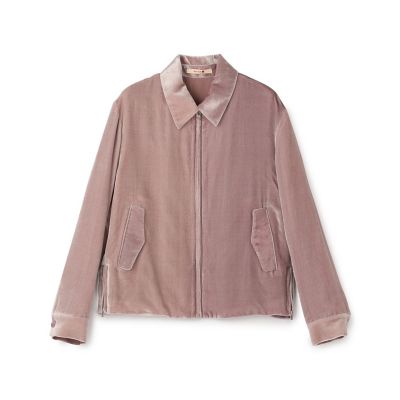 ＜maison TOMORROWLAND＞レーヨンシルクベルベット　ジップアップブルゾン