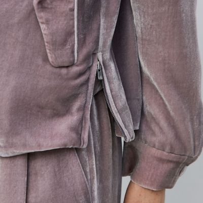 レーヨンシルクベルベット ジップアップブルゾン | maison