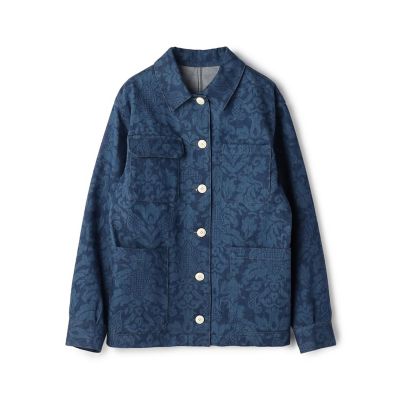＜maison TOMORROWLAND＞ブルーデニムプリント　ワークジャケット