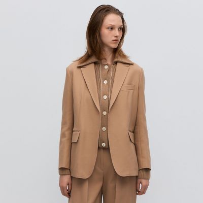 コットンウールトリコチン ボックスジャケット | maison TOMORROWLAND