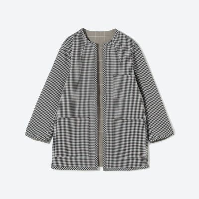 ダブルフェイスチェック リバーシブルジャケット | maison