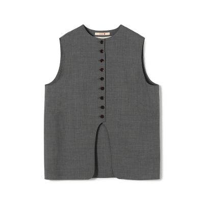 ＜maison TOMORROWLAND＞ウールトロピカル　ラウンドネックベスト