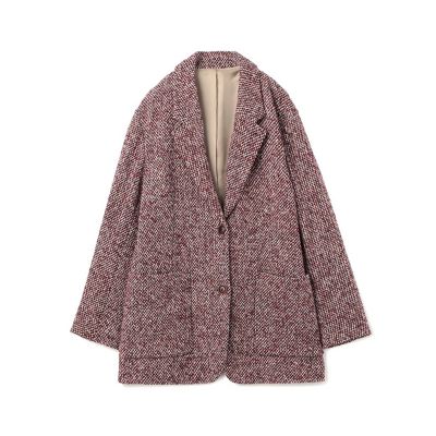 予約商品9月下旬以降順次お届け】ネップツイード ジャケットコート