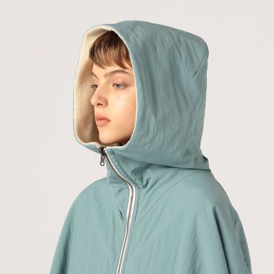 レーヨンウール　リバーシブルポンチョ