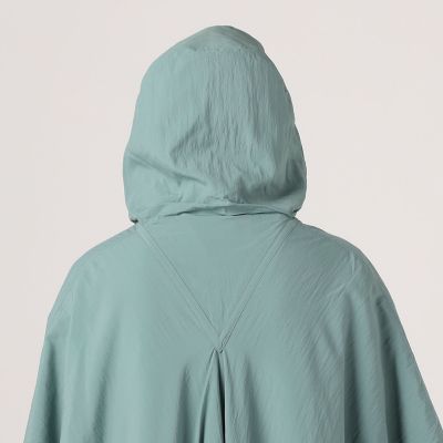 レーヨンウール　リバーシブルポンチョ
