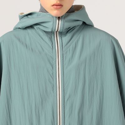 レーヨンウール　リバーシブルポンチョ