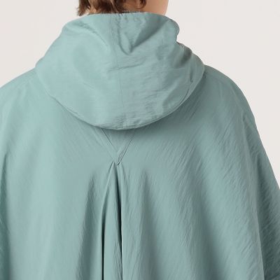 レーヨンウール　リバーシブルポンチョ
