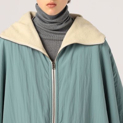 レーヨンウール　リバーシブルポンチョ