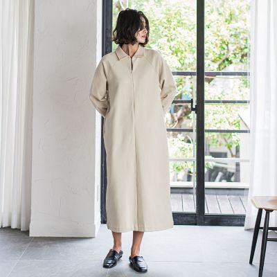 裏毛ロングワンピース≪洗濯機で洗える≫