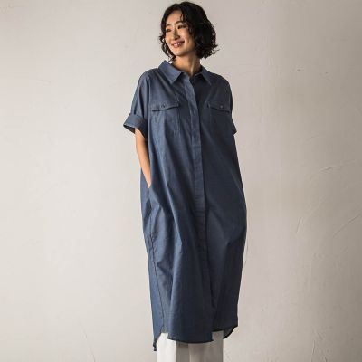 la.f...（Women）/ラ エフ 【biyori】ダンガリーシャツワンピ≪手洗い可能≫