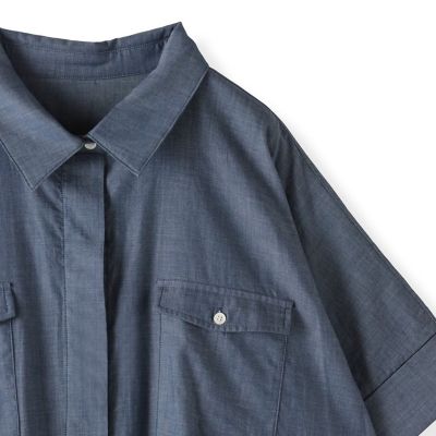 【ｂｉｙｏｒｉ】ダンガリーシャツワンピ≪手洗い可能≫