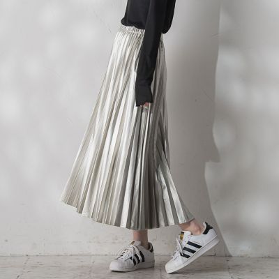 ＜la.f...（Women）＞【ＷＥＢ限定】合成皮革プリーツスカート