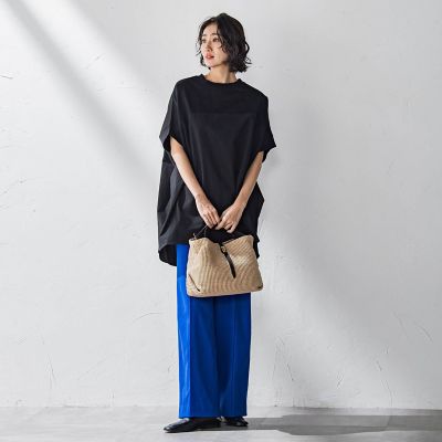 【ＶＩＯＬＡｄＯＲＯ】イタリアンラフィアシート２ＷＡＹトートバッグ