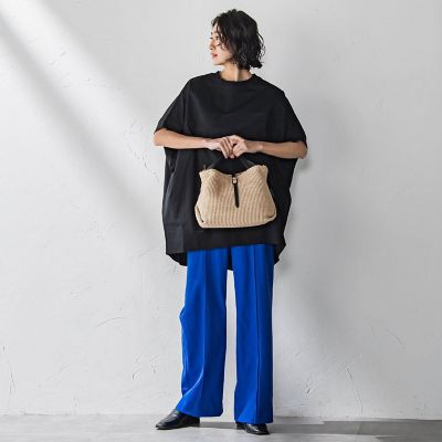 【ＶＩＯＬＡｄＯＲＯ】イタリアンラフィアシート２ＷＡＹトートバッグ