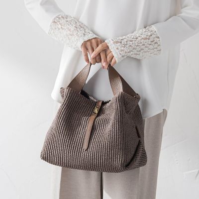 ＜la.f...（Women）＞【ＶＩＯＬＡｄ’ＯＲＯ】イタリアンラフィアシート　２ＷＡＹトートバッグ