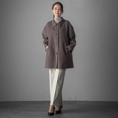 軽さと贅沢なぬくもり”スタンドカラーリバーコート | la.f（Women