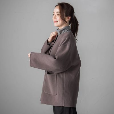 軽さと贅沢なぬくもり”ノーカラーリバーコート | la.f（Women）/ラ