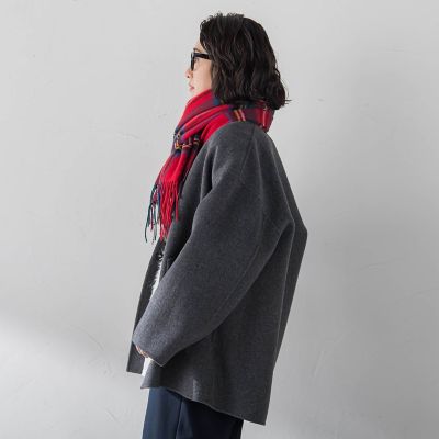 軽さと贅沢なぬくもり”ノーカラーリバーコート | la.f（Women）/ラ