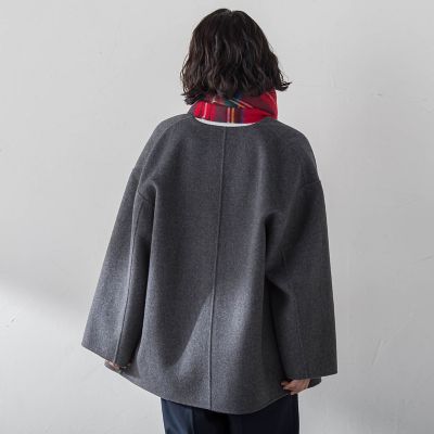 軽さと贅沢なぬくもり”ノーカラーリバーコート | la.f（Women）/ラ