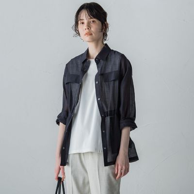 シアーシャツジャケット≪洗濯機で洗える≫