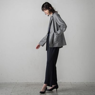 リネンクラッシックジャケット≪手洗い可能／セットアップ対応≫ | la