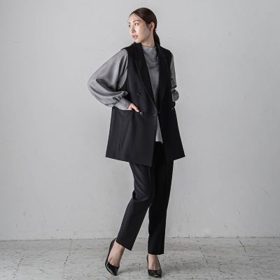 【カタログ掲載】ドライギャバストレッチジレ≪手洗い可能／セットアップ対応≫