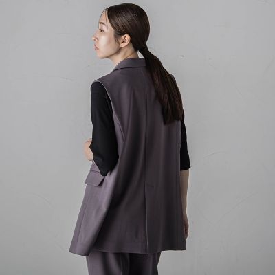 【カタログ掲載】ドライギャバストレッチジレ≪手洗い可能／セットアップ対応≫
