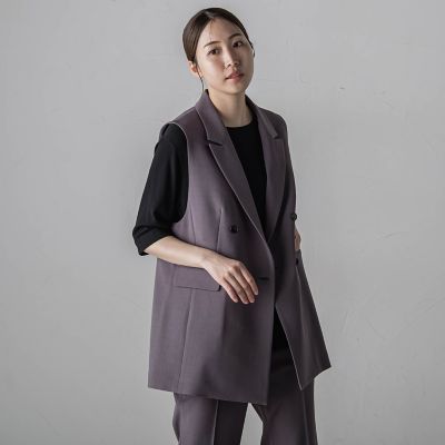 【カタログ掲載】ドライギャバストレッチジレ≪手洗い可能／セットアップ対応≫
