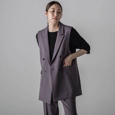 【カタログ掲載】ドライギャバストレッチジレ≪手洗い可能／セットアップ対応≫