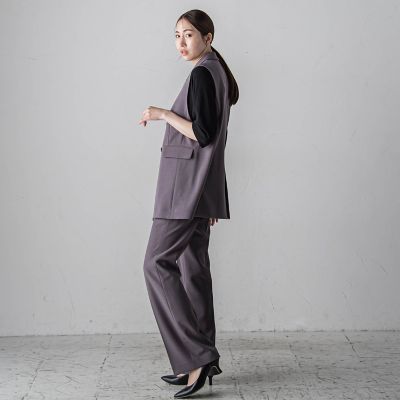 【カタログ掲載】ドライギャバストレッチジレ≪手洗い可能／セットアップ対応≫