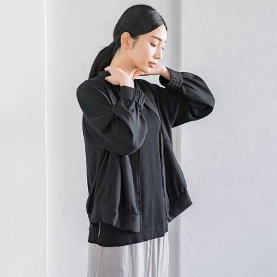 バックサテンジョーゼットジャケット≪洗濯機で洗える≫
