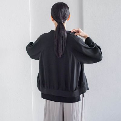バックサテンジョーゼットジャケット≪洗濯機で洗える≫