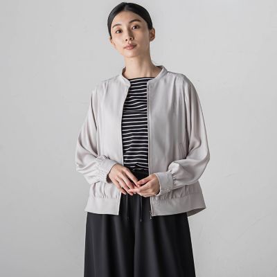 バックサテンジョーゼットジャケット≪洗濯機で洗える≫