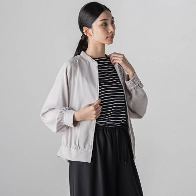 バックサテンジョーゼットジャケット≪洗濯機で洗える≫