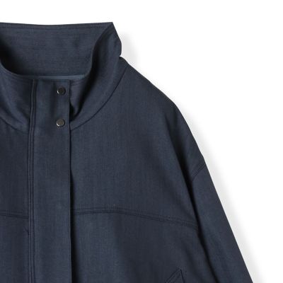 スタンドカラーデニムブルゾン≪洗濯機で洗える≫ | la.f (Women
