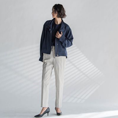 スタンドカラーデニムブルゾン≪洗濯機で洗える≫ | la.f (Women