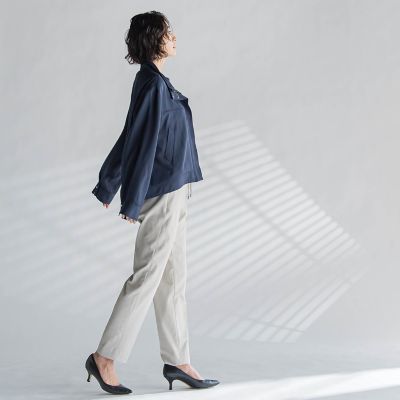 スタンドカラーデニムブルゾン≪洗濯機で洗える≫ | la.f（Women