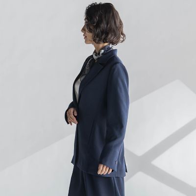 【極美品】la.f... ラエフ 麻混ジャケット 紺 サイズ2S 極美品】la.f ラエフ／麻混ジャケット／紺／サイズ2S