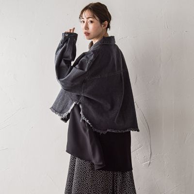オーバーサイズデニムジャケット≪手洗い可能≫ | la.f