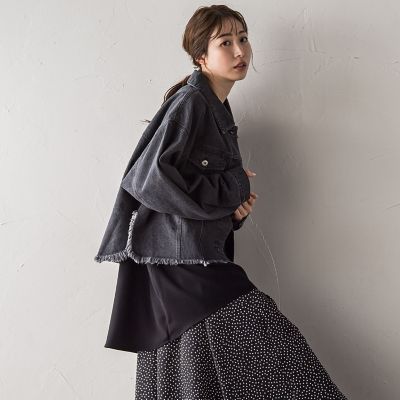 オーバーサイズデニムジャケット≪手洗い可能≫ | la.f