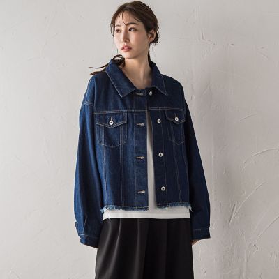 オーバーサイズデニムジャケット≪手洗い可能≫ | la.f