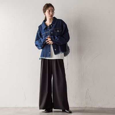 【極美品/現行品】FASHIRU デニム セットアップ オーバーサイズ 洗濯可能 oversized denim jacket/2color（setup対応） | F A S