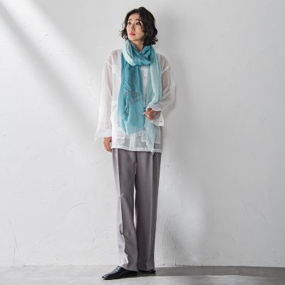 ポケット付きシアーシャツジャケット≪洗濯機で洗える≫