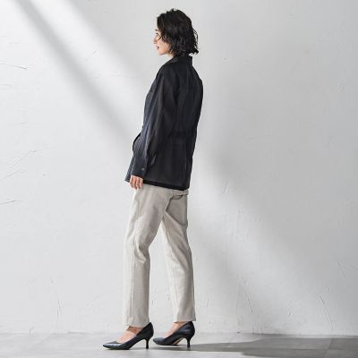 ポケット付きシアーシャツジャケット≪洗濯機で洗える≫