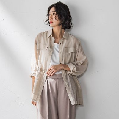 la.f...（Women）/ラ エフ ポケット付きシアーシャツジャケット≪洗濯機で洗える≫