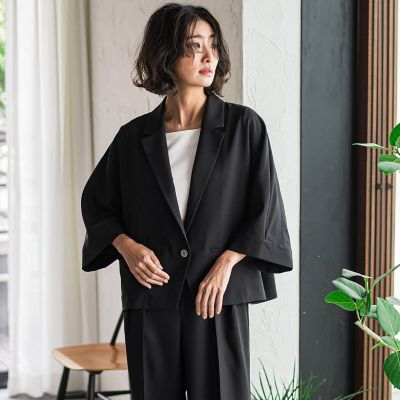 【ＷＥＢ限定】五分袖ショートジャケット≪洗濯機で洗える≫